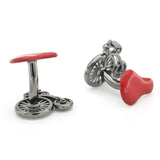 Men's Gunblack Bike Cufflinks Copper Material