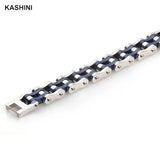 Men's Stainless Steel Chain Link Bracelet Punk Biker Bicycle Motorcycle