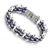 Men's Stainless Steel Chain Link Bracelet Punk Biker Bicycle Motorcycle