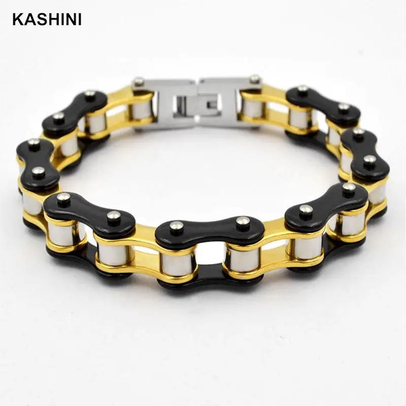 Men's Biker Bicycle Stainless Steel Chain Bracelet