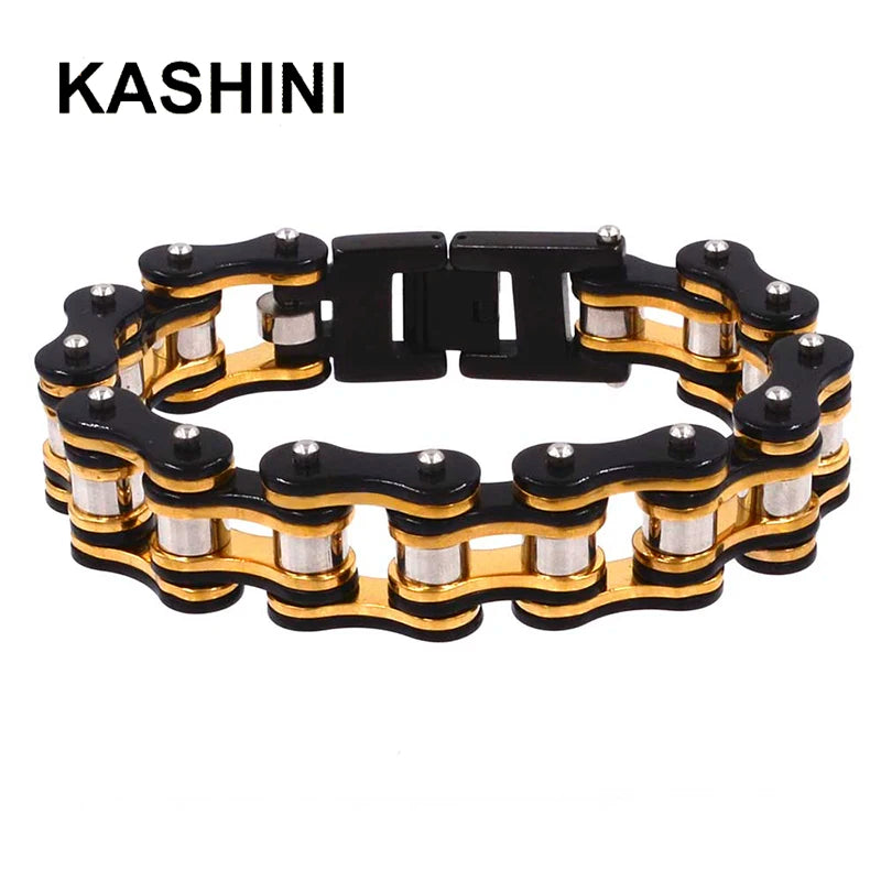 Men's Biker Bicycle Stainless Steel Chain Bracelet