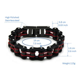 Men's Stainless Steel Chain Link Bracelet Biker Punk Jewelry Gift
