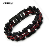 Men's Stainless Steel Chain Link Bracelet Biker Punk Jewelry Gift
