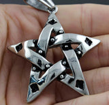Men's Stainless Steel Pentagram Wicca Pendant
