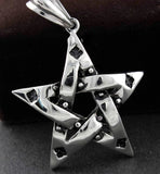 Men's Stainless Steel Pentagram Wicca Pendant