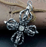 Men's Stainless Steel Tibetan Vajra Dorje Pendant