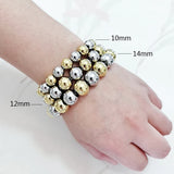 Men's Stainless Steel PVD Waterproof Beaded Bracelet