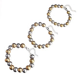Men's Stainless Steel PVD Waterproof Beaded Bracelet