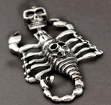 Men's Stainless Steel Skull Scorpion Pendant