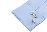 Men's Chess Cuff Links Copper Silver