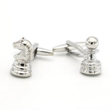 Men's Chess Cuff Links Copper Silver