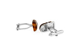 Men's Copper Cigar Cuff Links in Yellow