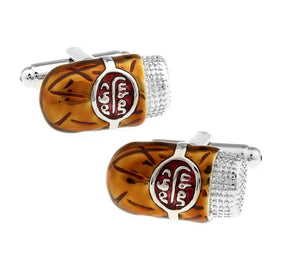 Men's Copper Cigar Cuff Links in Yellow