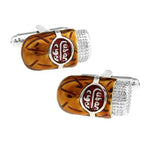 Men's Copper Cigar Cuff Links in Yellow