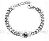 Men's Circle Projection Bracelet Steel Jewelry for Christmas