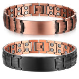 Men's Copper Magnetic ID Bracelet for Arthritis Pain Relief