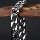 Men's Retro Stainless Steel Lace Bracelet High Metal Chain Punk Jewellery