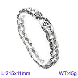 Men's Retro Stainless Steel Lace Bracelet High Metal Chain Punk Jewellery