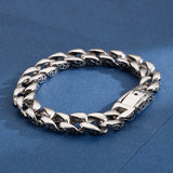 Men's Retro Stainless Steel Lace Bracelet High Metal Chain Punk Jewellery