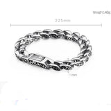 Men's Retro Stainless Steel Lace Bracelet High Metal Chain Punk Jewellery