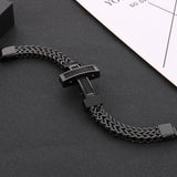 Men's Stainless Steel Faith Cross Bracelet with Magnet Clasp