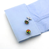 Men's Crystal Cufflinks Graduated Water Drop Brass Cuff Links