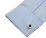 Men's Square Cuff Links Copper Material