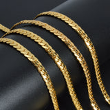 Men's Cuban Chain Necklace Hip Hop Copper Snake Chain Necklace 4MM