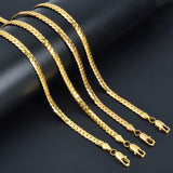 Men's Cuban Chain Necklace Hip Hop Copper Snake Chain Necklace 4MM