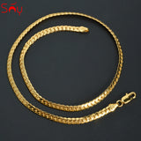 Men's Cuban Chain Necklace Hip Hop Copper Snake Chain Necklace 4MM