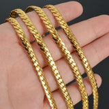 Men's Cuban Chain Necklace Hip Hop Copper Snake Chain Necklace 4MM