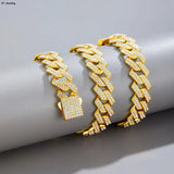 Men's Iced Out Cuban Link Necklace Chain Hip Hop Jewelry