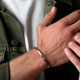Men's Thin Cuff Bangle Bracelet for Men
