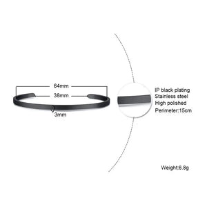 Men's Thin Cuff Bangle Bracelet for Men