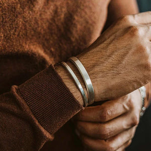 Men's Thin Cuff Bangle Bracelet for Men