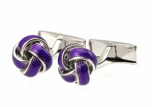 Purple Knot Mens Cufflinks M4326