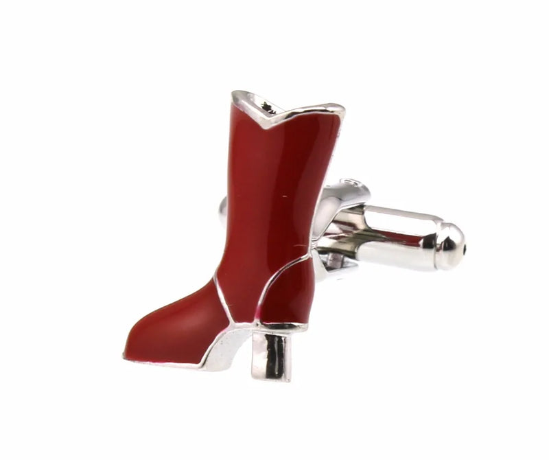 Red High-heeled Boots Cufflinks for Shirt