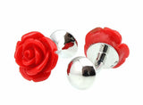 Men's Red Rose Cuff Links M4251