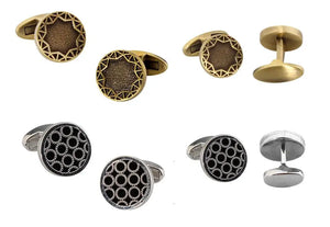 Men's Round Copper Cufflinks L1781