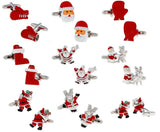 Christmas Santa Claus Red Cufflinks L1679