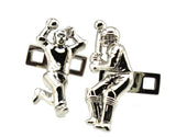 Men's Golf Ball Badminton Tennis Cricket Billiards Cufflinks