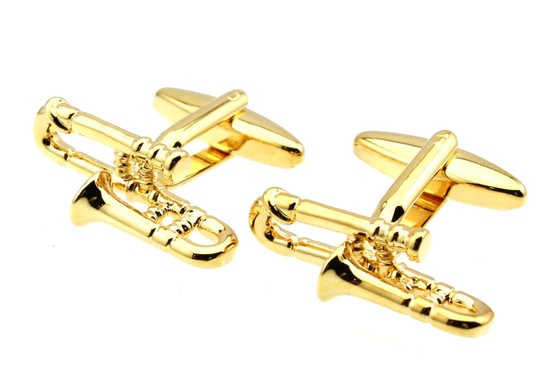 Men's Trombone Tie clip Cufflinks M4370