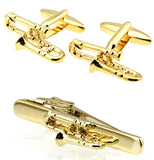 Men's Trombone Tie clip Cufflinks M4370