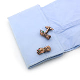 Vintage Red Copper Movie Brass Cufflinks Men's Cuff Links