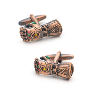 Vintage Red Copper Movie Brass Cufflinks Men's Cuff Links