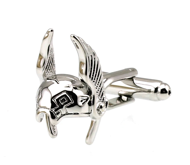 Silver Mask Cufflinks M4337 - Men's Cuff Links