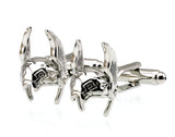 Silver Mask Cufflinks M4337 - Men's Cuff Links