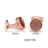 Men's Rose Round Cufflinks for French Shirts