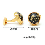 Men's Circle Pattern Cufflinks, Colorful Business Accessories