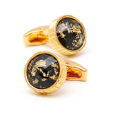 Men's Circle Pattern Cufflinks, Colorful Business Accessories